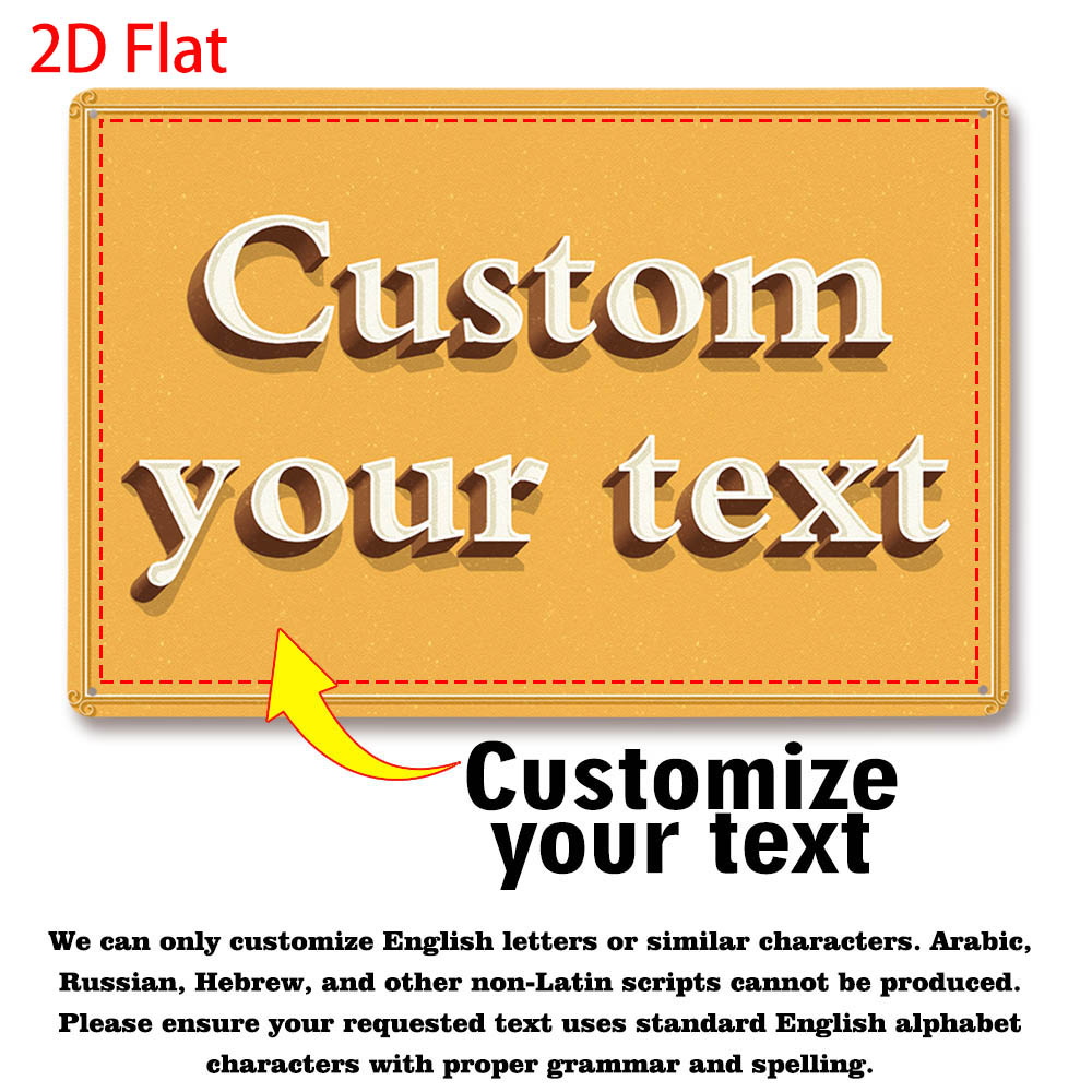 Home Office Ideas - Custom Faux 3D Metal Sign Personalized