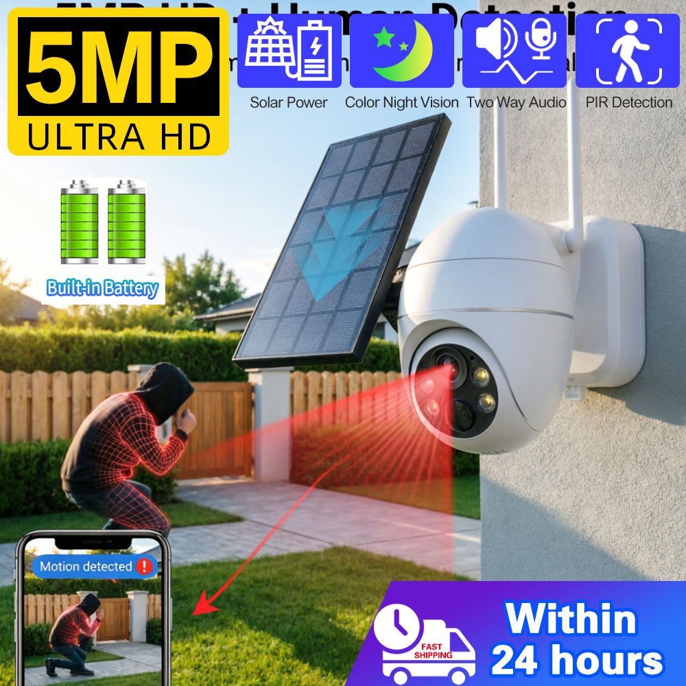 Home Office Pay - 5MP Outdoor 4G SIM Card Solar-Powered