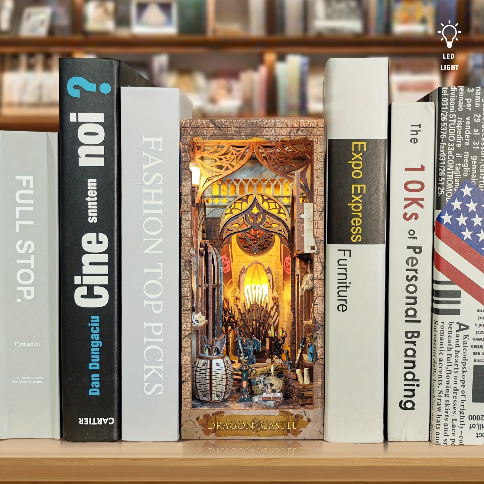 Bookcase Wood Shelf - Bookstand, mini bookshelf kit, used for