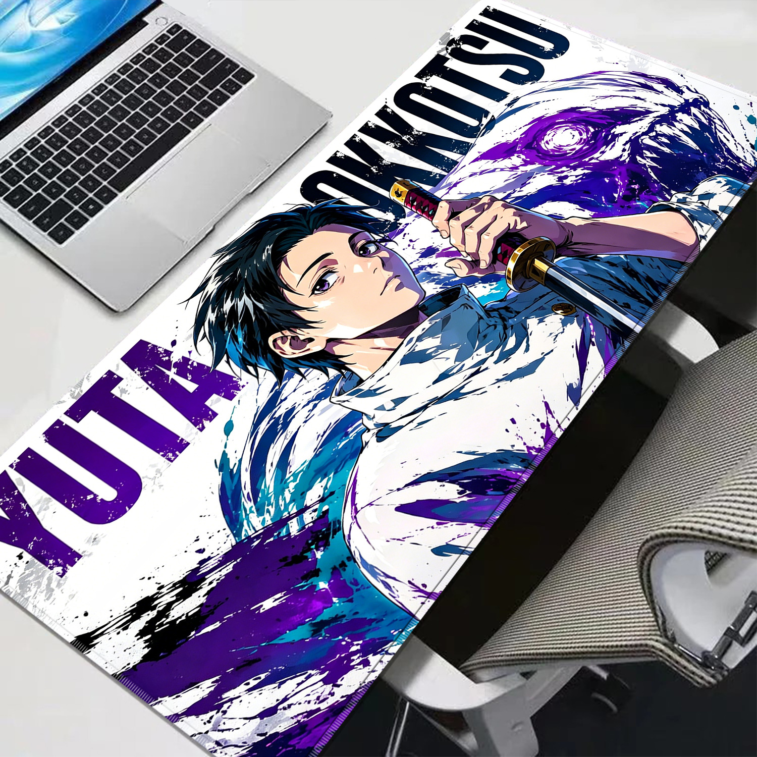 Home Office Keyboard And Mouse - HD Anime Purple Mouse Pads Yuta