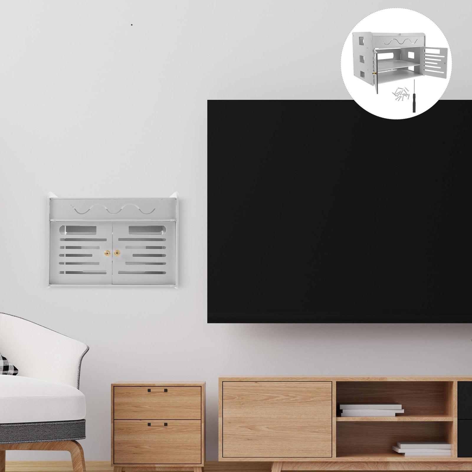 Cable Management Box - 3 Layers Wireless Router Storage Box