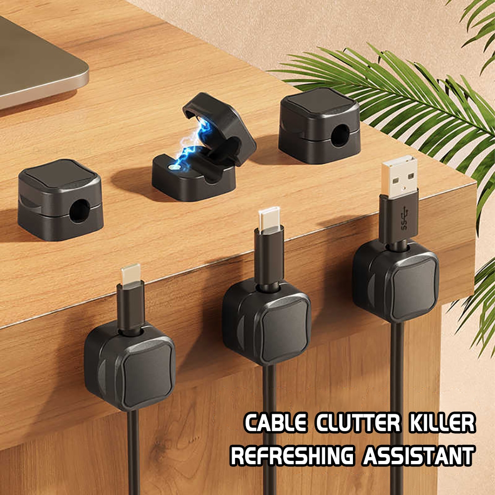 Cable Management Box - 1/6/12pcs Magnetic Cable Clip Cable Holder