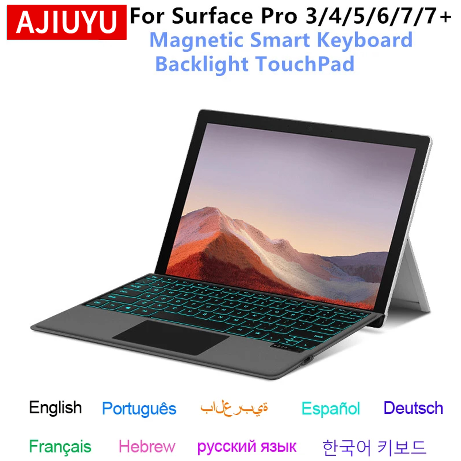 Home Office Microsoft - Backlight Keyboard For Microsoft Surface Pro