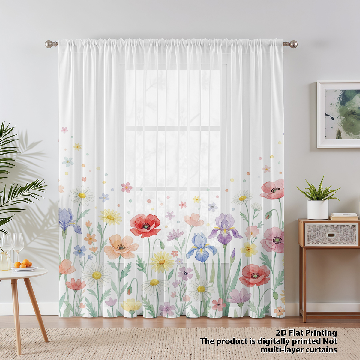 Floral Privacy Sheer Curtain,G – Home Office Rate recenzja i cena