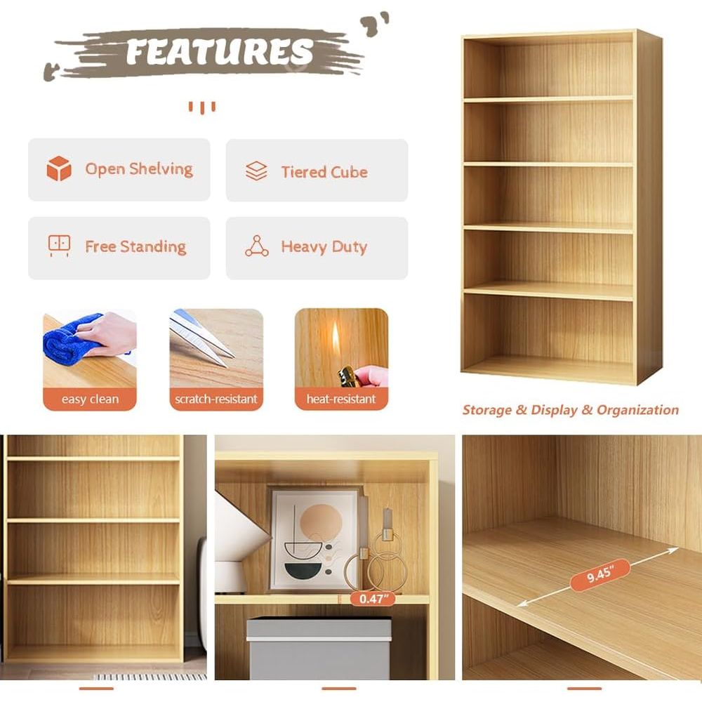 3-Tier Wooden Cube Bookcase -  – Bookcase Wood Shelf recenzja i cena
