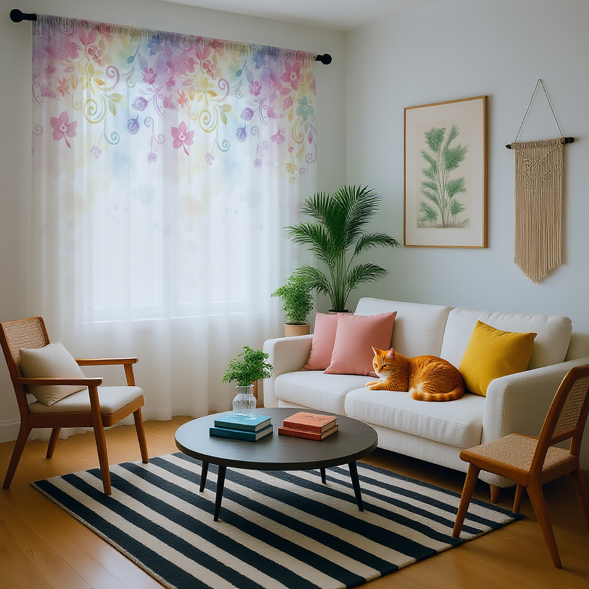 Rainbow Floral Gradient Print  – Home Office Rate recenzja i cena