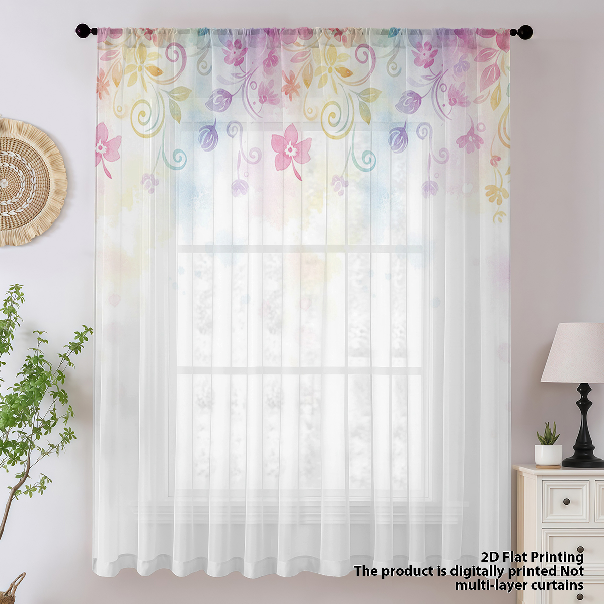 Rainbow Floral Gradient Print  – Home Office Rate recenzja i cena