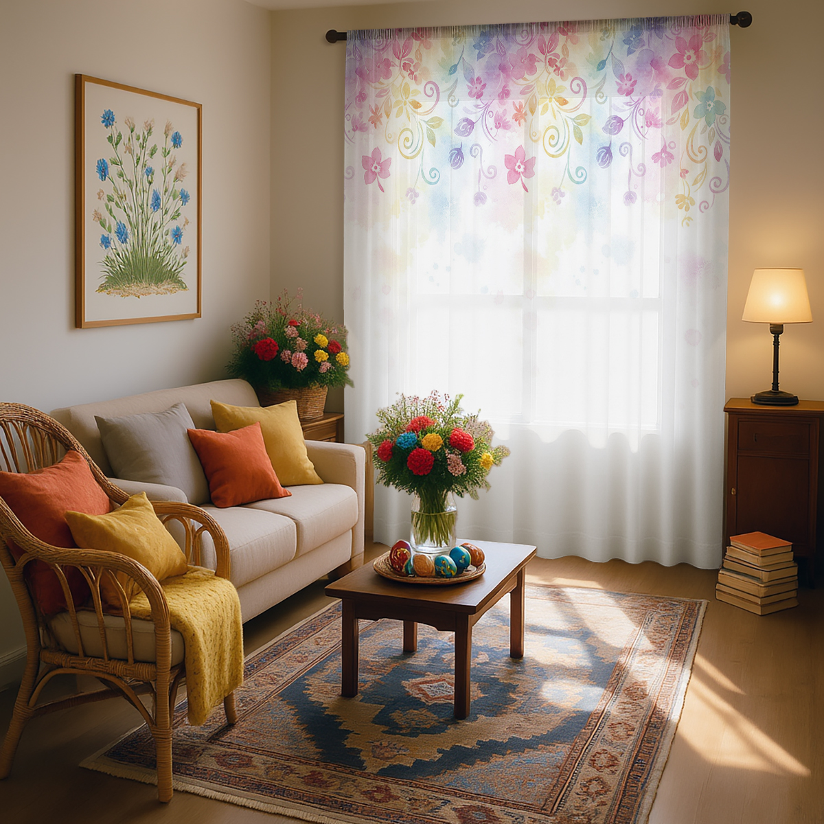 Rainbow Floral Gradient Print  – Home Office Rate recenzja i cena