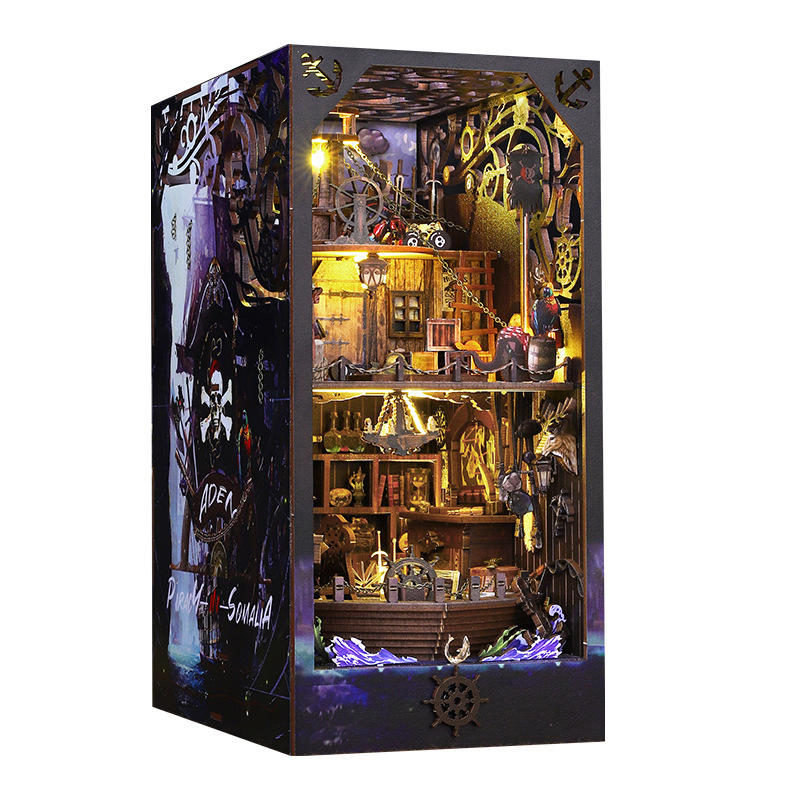 2014 DIY Book Nook Doll House  – Bookcase Wood Shelf recenzja i cena