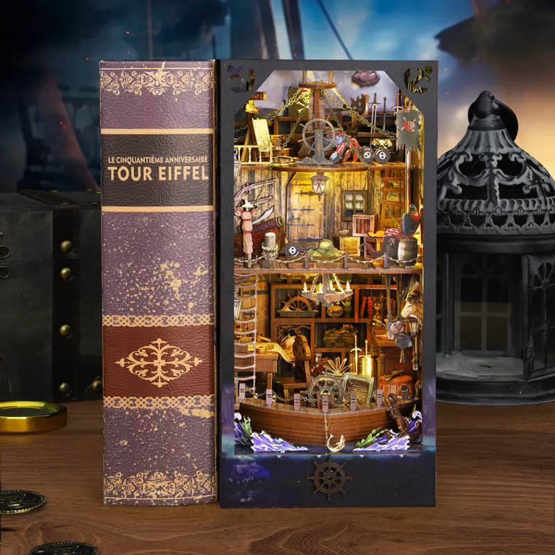 2014 DIY Book Nook Doll House  – Bookcase Wood Shelf recenzja i cena