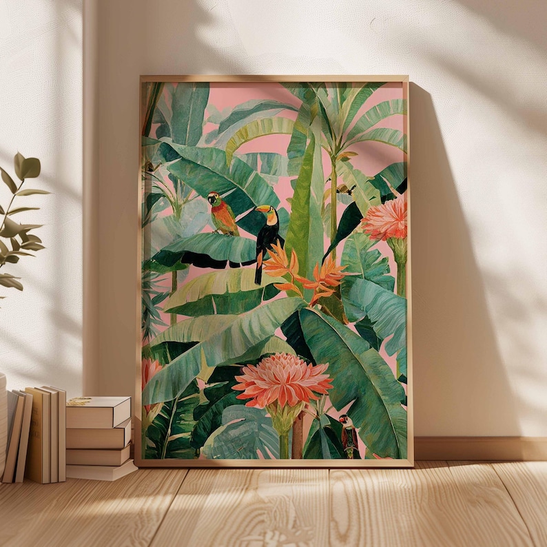 1pc Retro Tropical Canvas Post – Home Office Furniture recenzja i cena