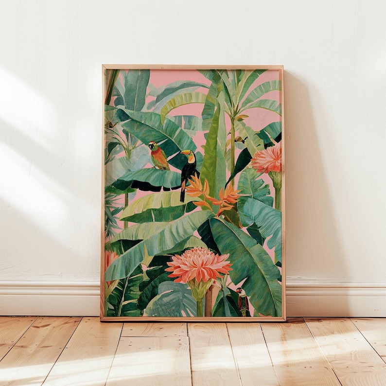 1pc Retro Tropical Canvas Post – Home Office Furniture recenzja i cena