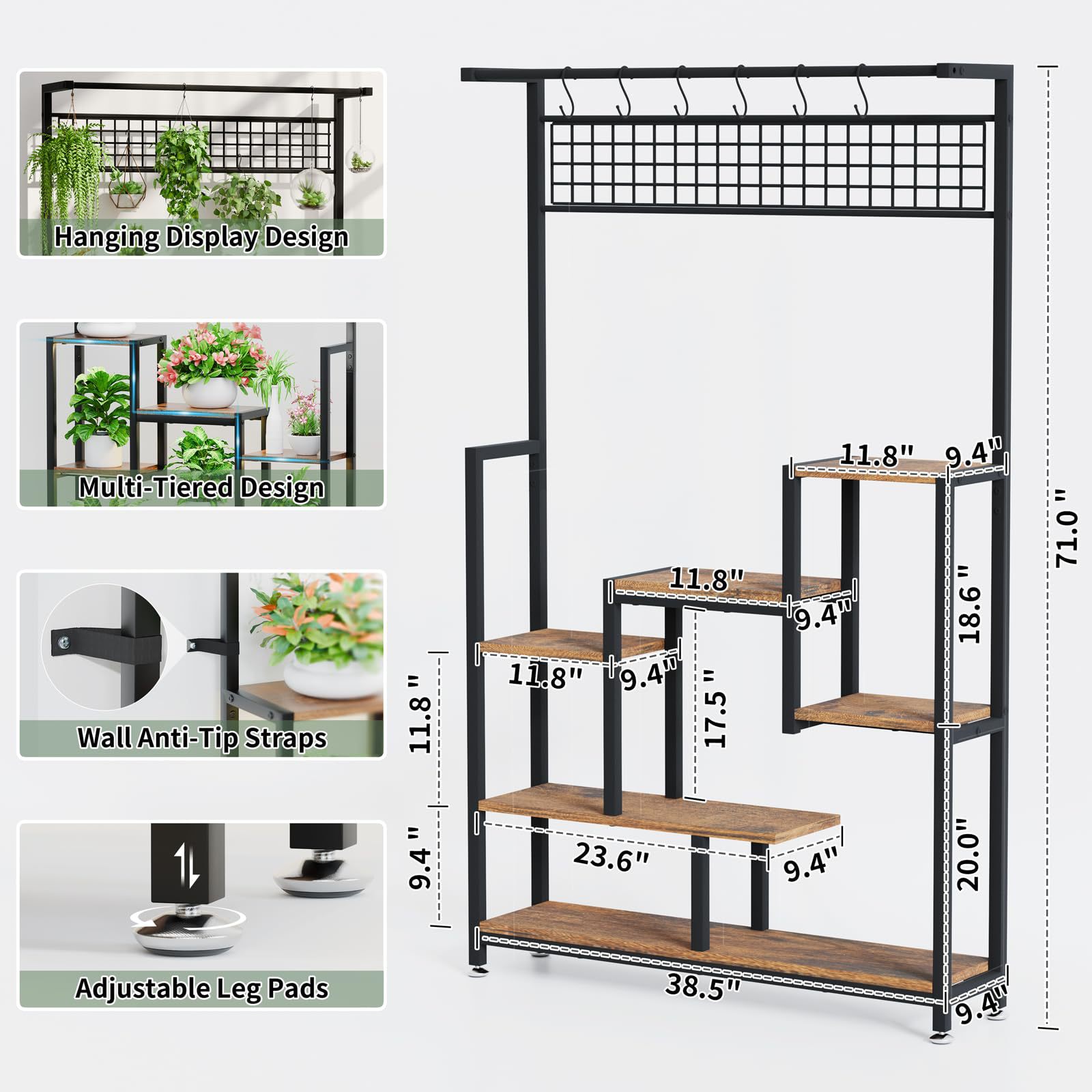 Modern Garden Living Room Meta – Bookcase Wood Shelf recenzja i cena