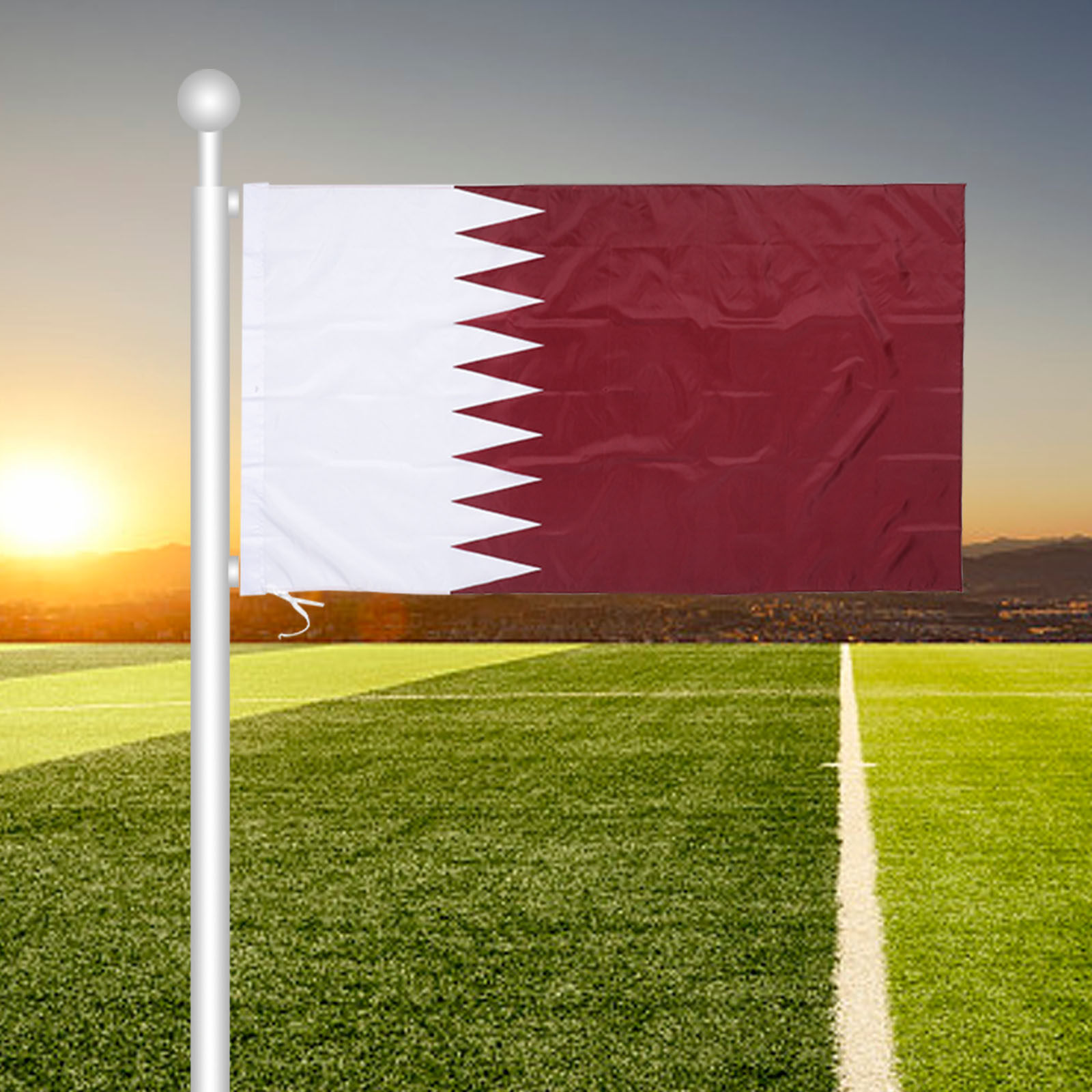 Qatar Hanging Nation Flag Poly – Home Office Qatar recenzja i cena