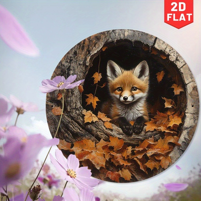 1pc Adorable Fox in Leaves Alu – Home Office Ideas recenzja i cena