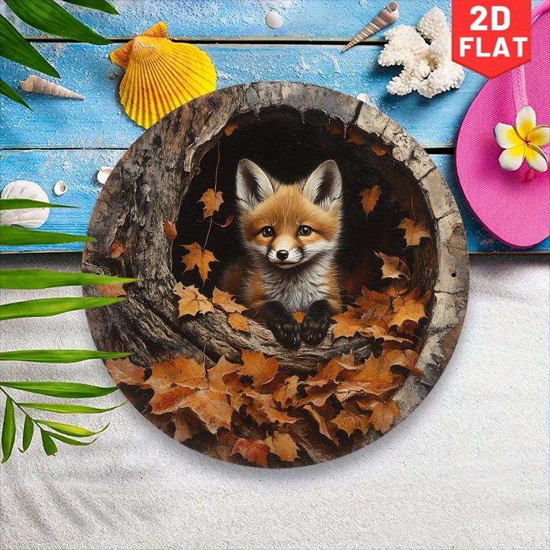 1pc Adorable Fox in Leaves Alu – Home Office Ideas recenzja i cena