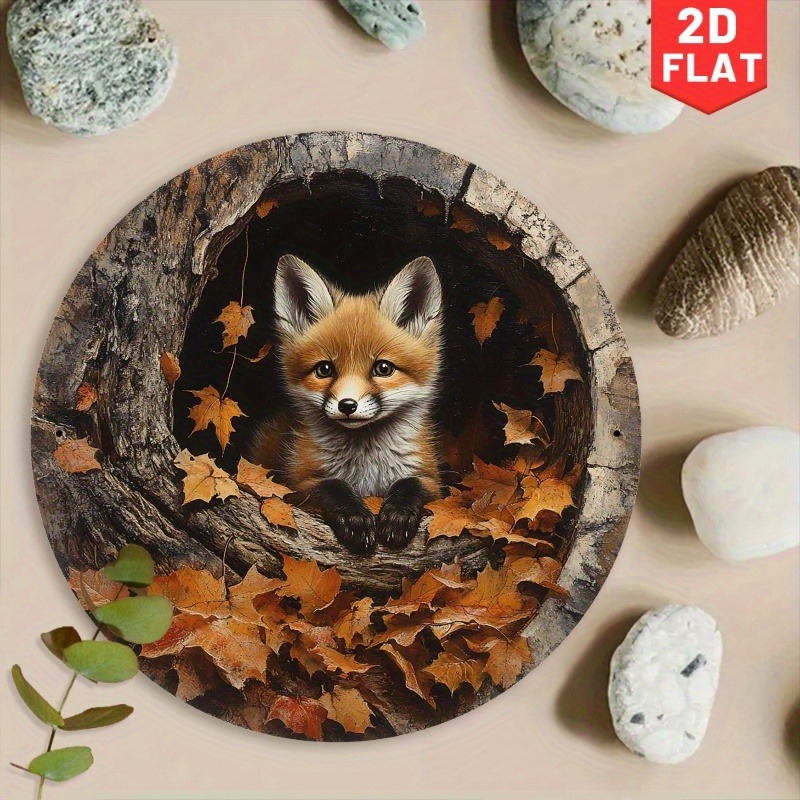 1pc Adorable Fox in Leaves Alu – Home Office Ideas recenzja i cena