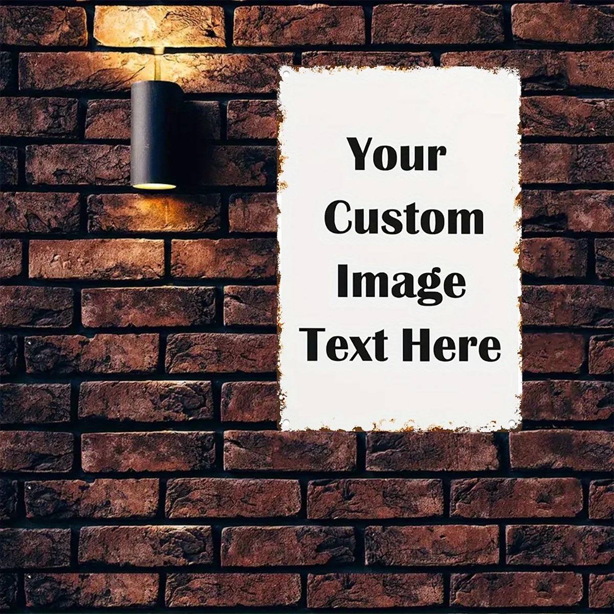 Custom Photo & Text Tin Sign - – Home Office Ideas recenzja i cena