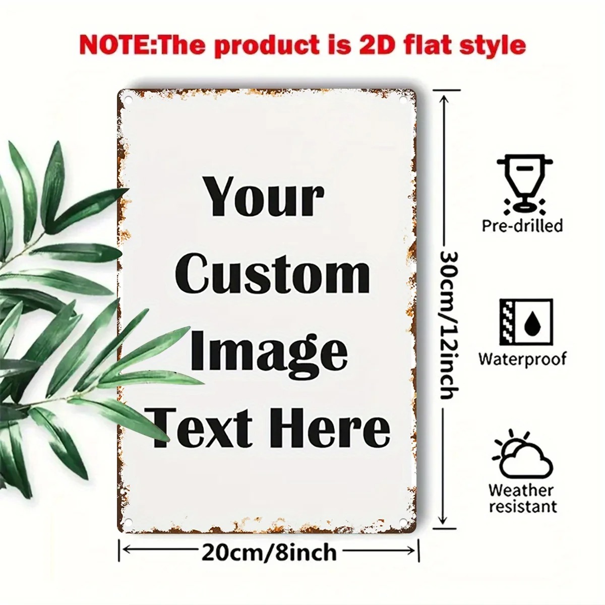 Custom Photo & Text Tin Sign - – Home Office Ideas recenzja i cena