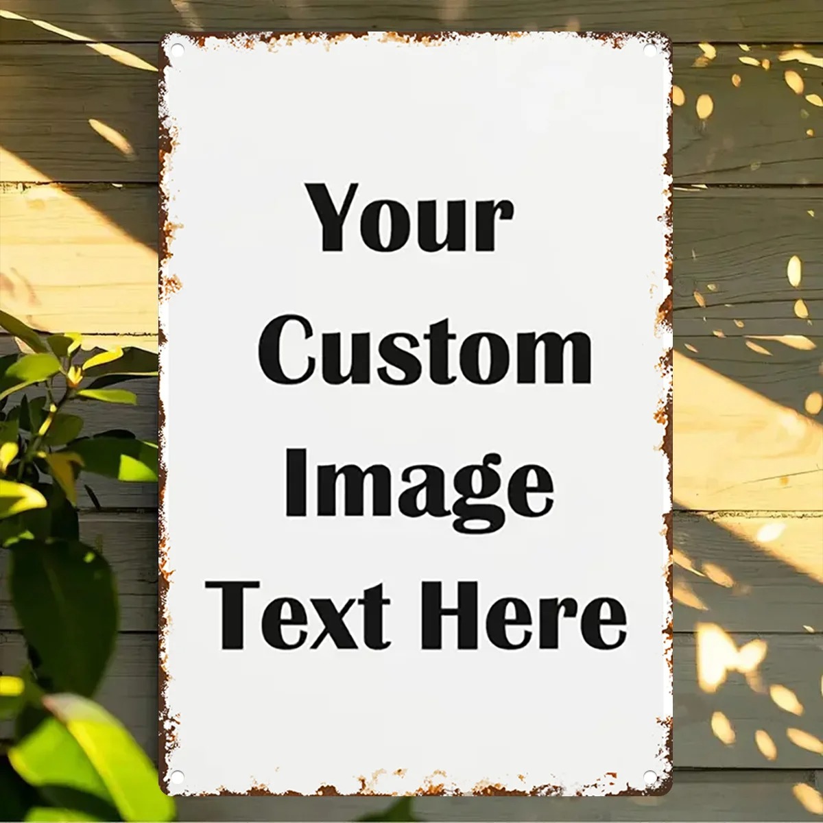 Custom Photo & Text Tin Sign - – Home Office Ideas recenzja i cena
