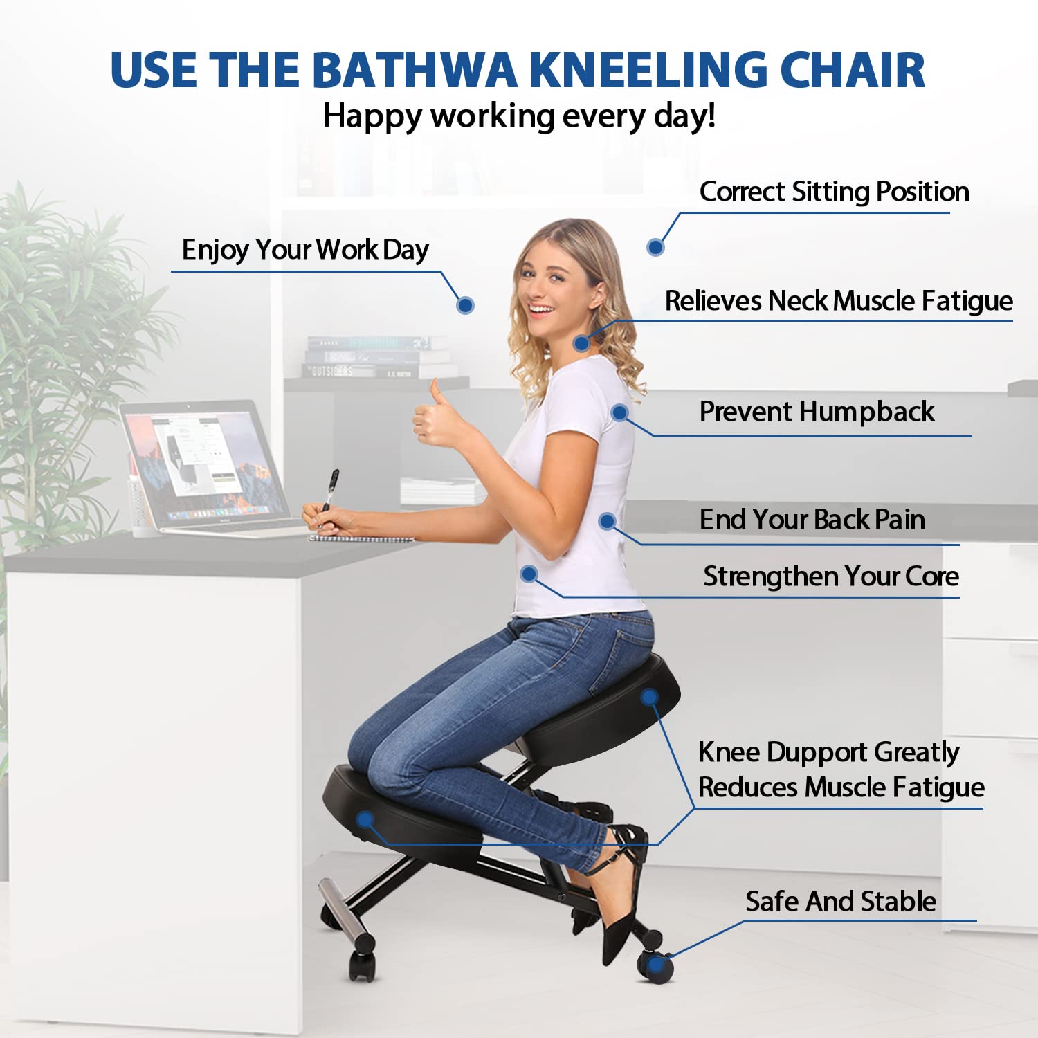 Kneeling Chair Ergonomic for O – Home Office Furniture recenzja i cena