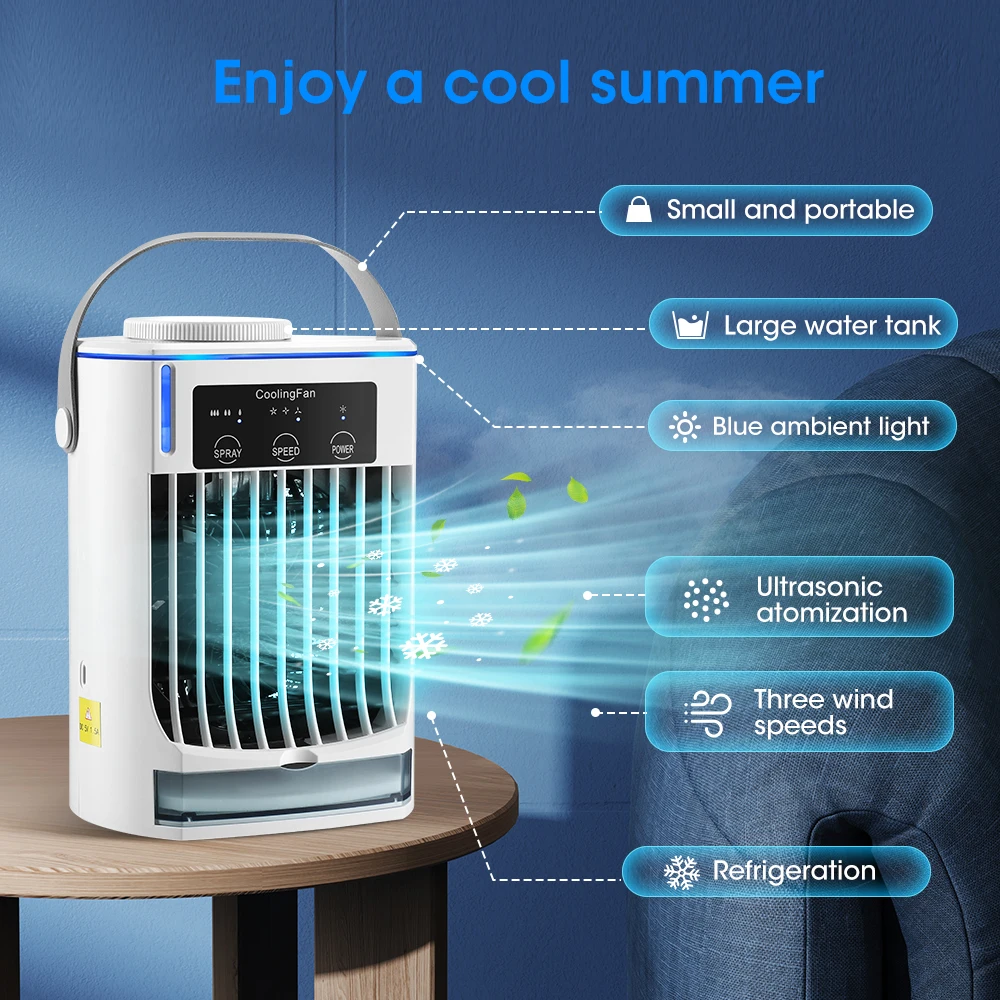 Mini Air Cooler Portable Desk  – Home Office Gadgets recenzja i cena