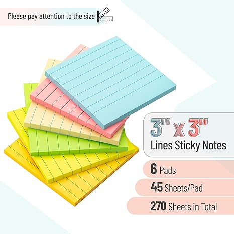 Lined Sticky Notes, 3