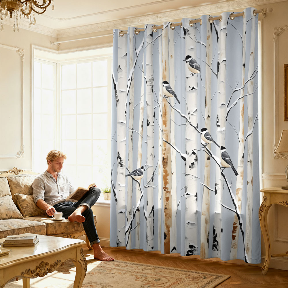 1pc birch forest titmouse prin – Home Office Rate recenzja i cena