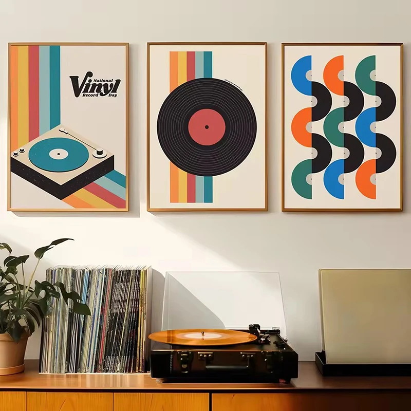 Mid Century Vinyl Record Canva – Home Office Furniture recenzja i cena