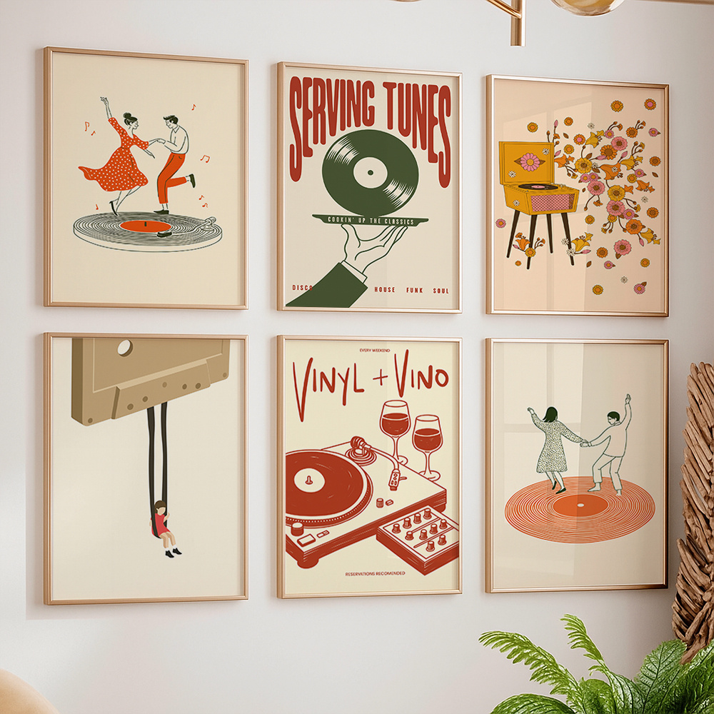 1pc Vintage Music Canvas Poste – Home Office Furniture recenzja i cena