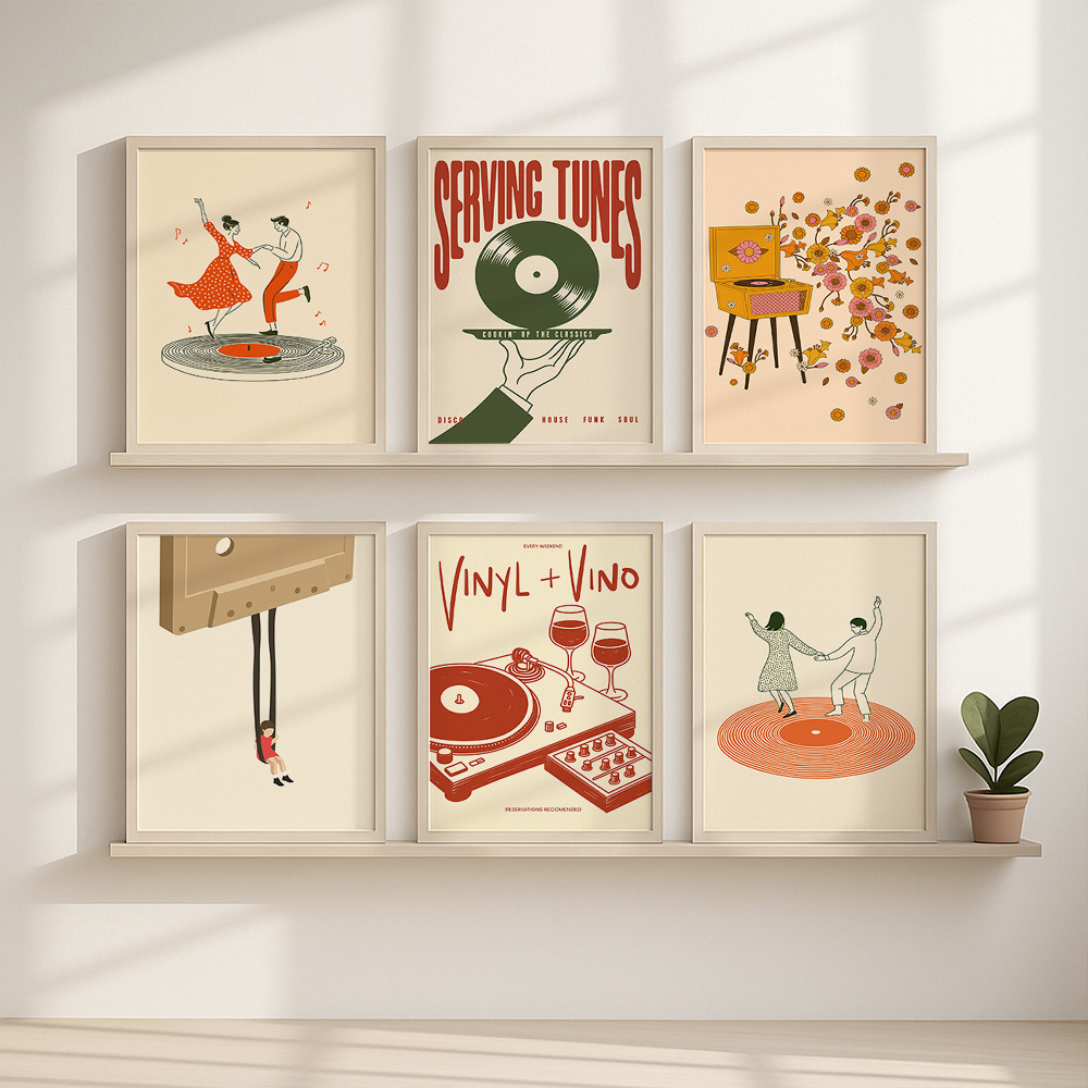 1pc Vintage Music Canvas Poste – Home Office Furniture recenzja i cena