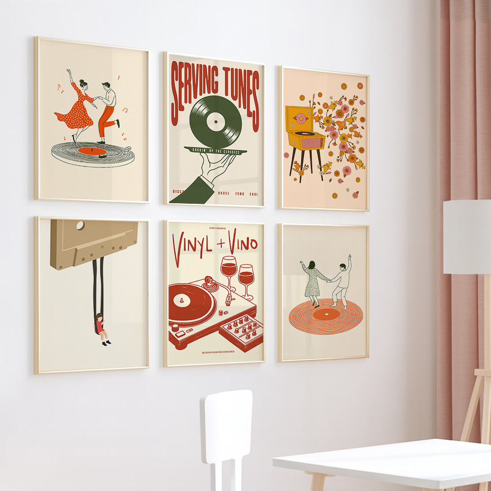 1pc Vintage Music Canvas Poste – Home Office Furniture recenzja i cena