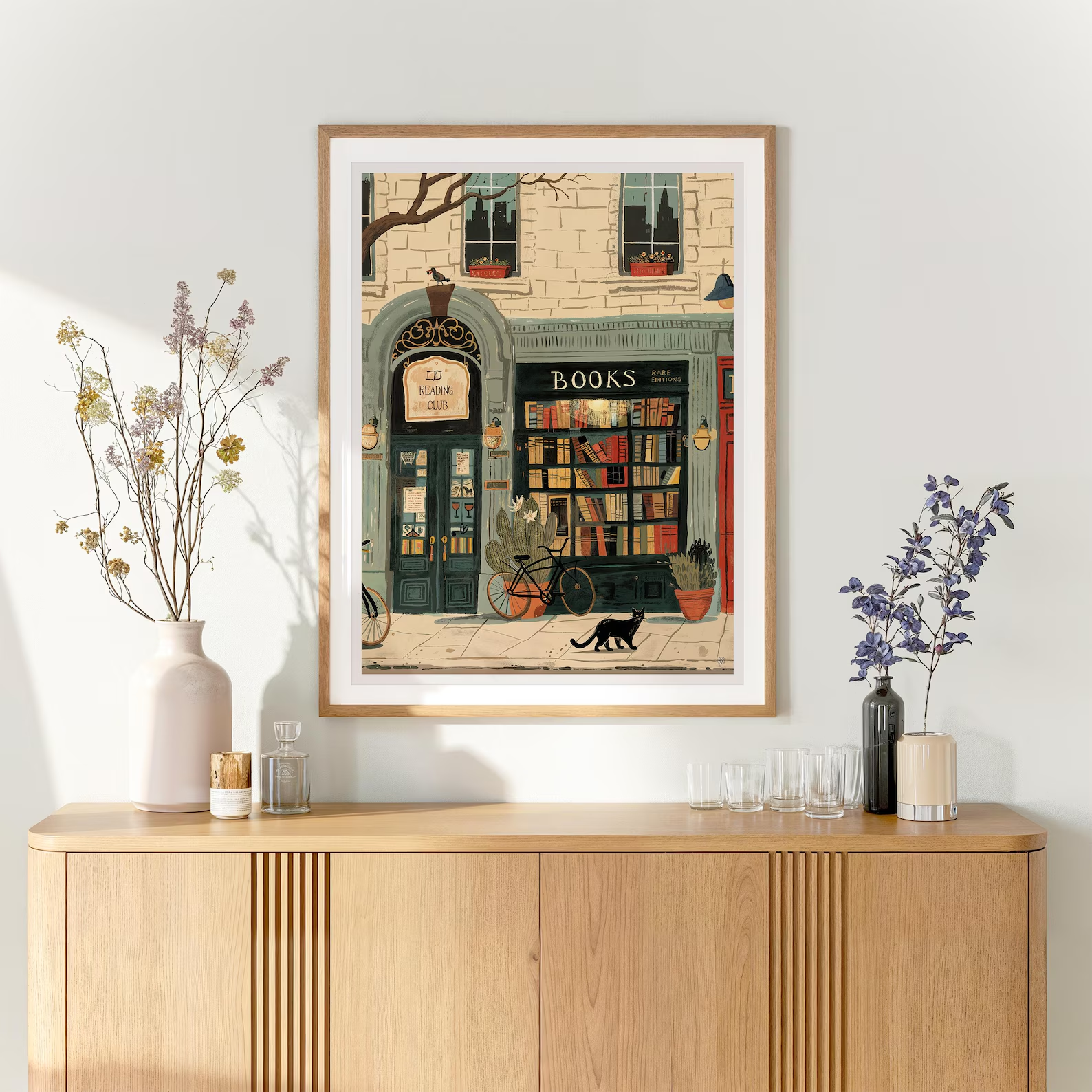 Bookstore Art Print, Cozy Book – Home Office Ideas recenzja i cena
