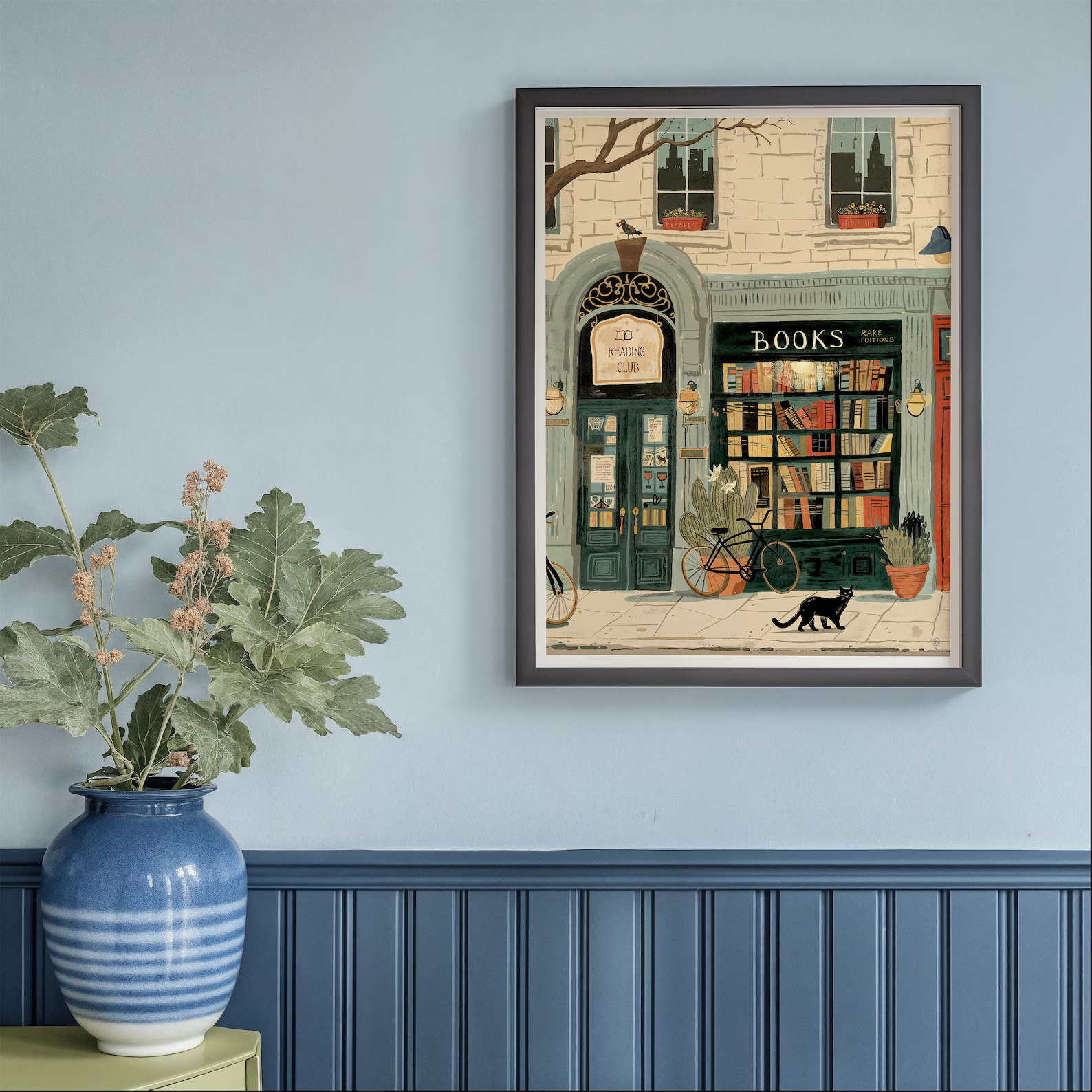 Bookstore Art Print, Cozy Book – Home Office Ideas recenzja i cena