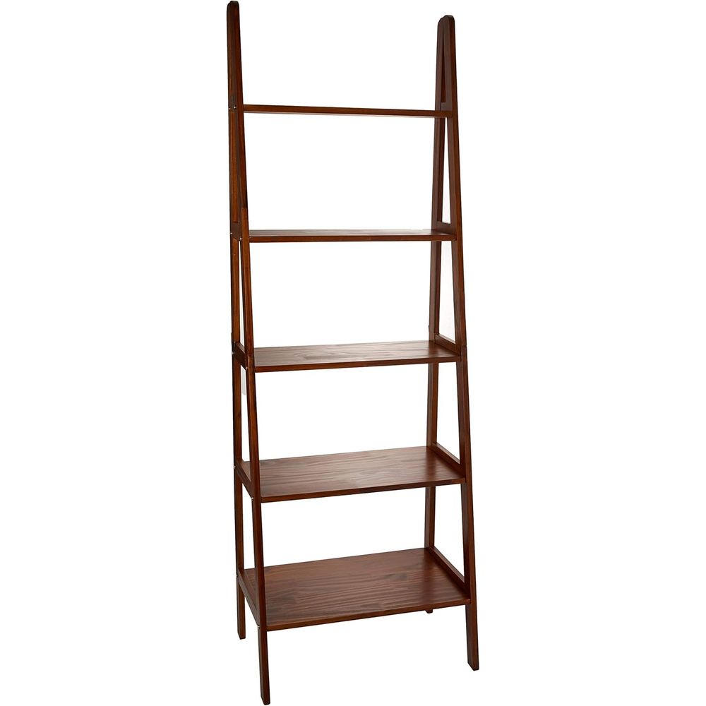 Solid Wood 5-Shelf Ladder Book – Bookcase Wood Shelf recenzja i cena