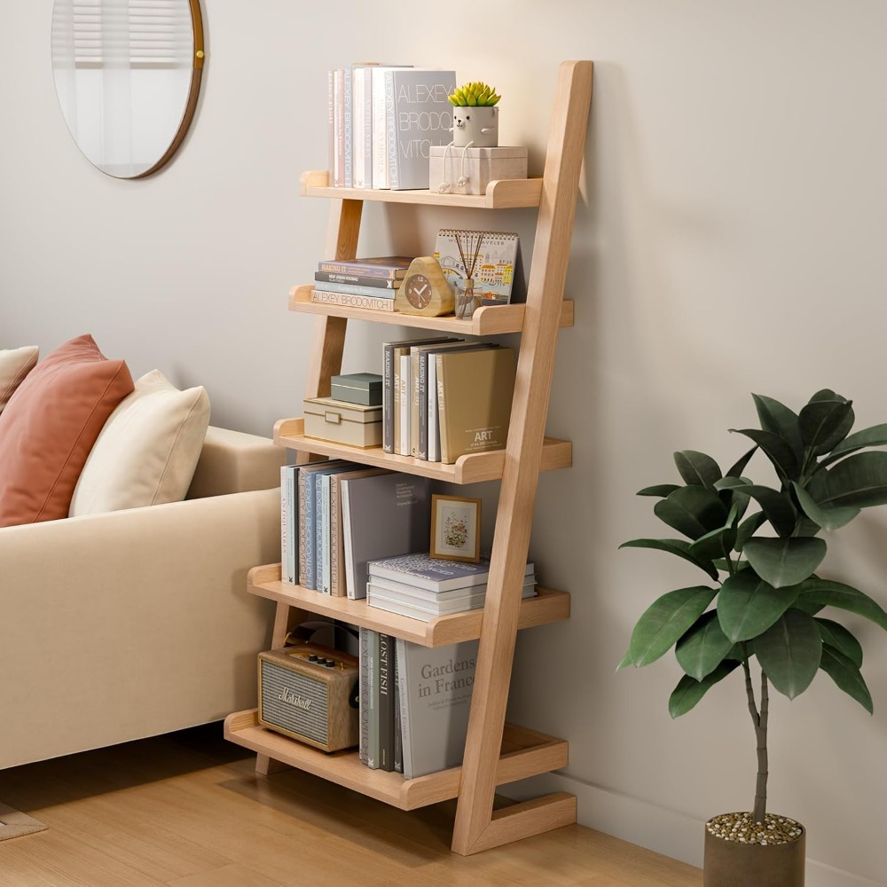 US Shipping 5 Tier Wooden Ladd – Bookcase Wood Shelf recenzja i cena