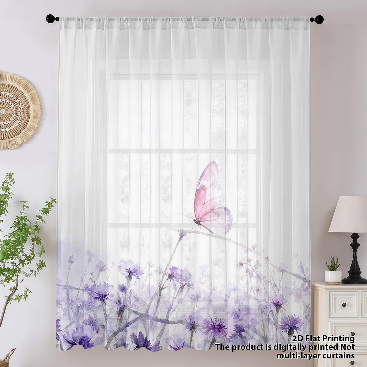 Flower Series Sheer Curtain, G – Home Office Rate recenzja i cena
