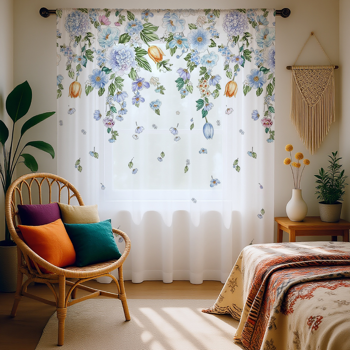 Floral Sheer Curtain, Good Qua – Home Office Rate recenzja i cena