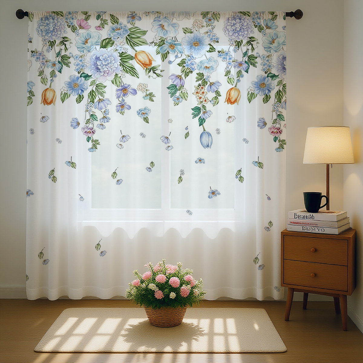 Floral Sheer Curtain, Good Qua – Home Office Rate recenzja i cena
