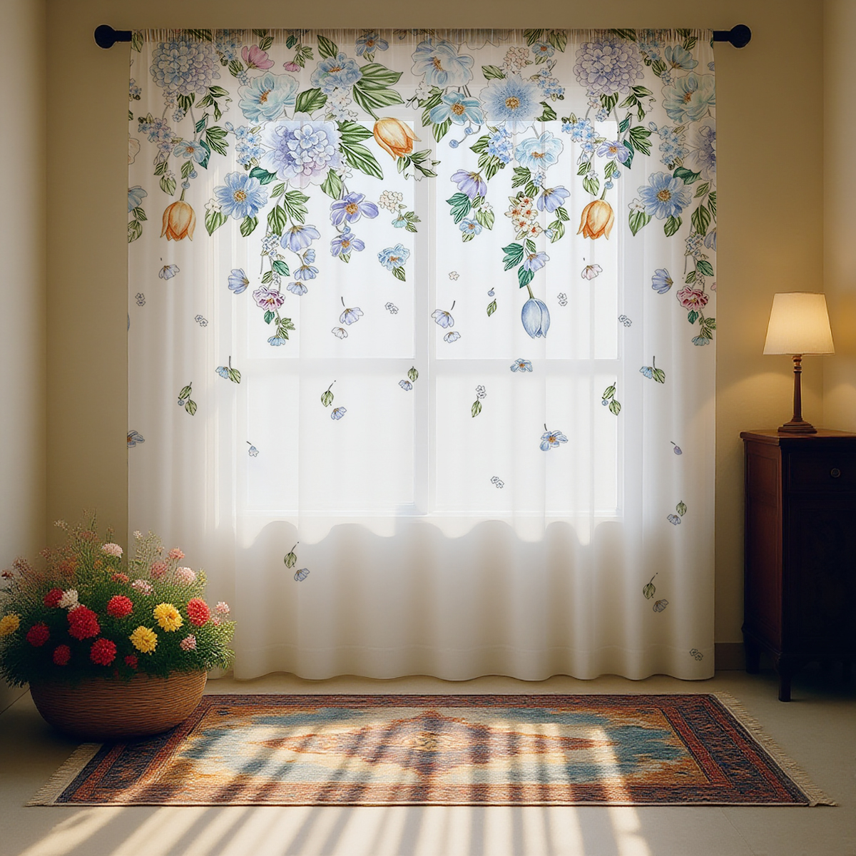 Floral Sheer Curtain, Good Qua – Home Office Rate recenzja i cena