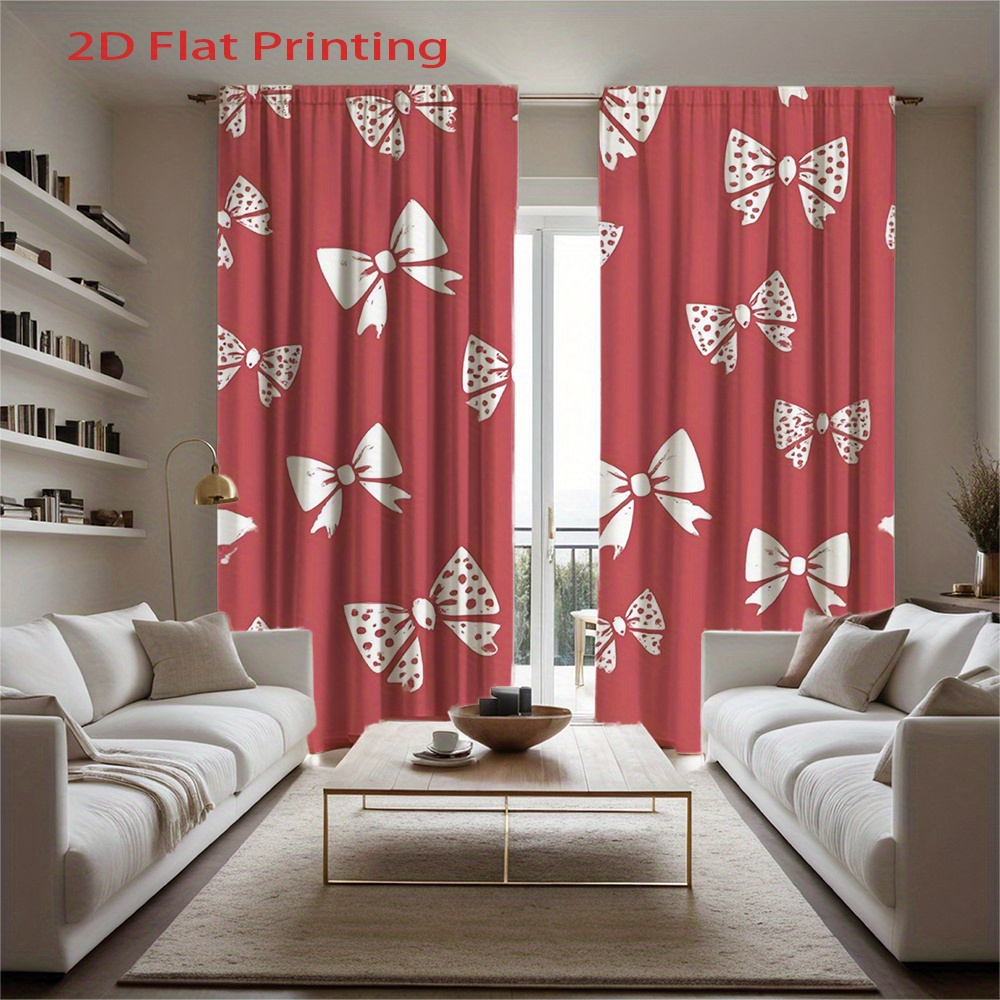 2pcs, 2D Flat Printing Curtain – Home Office Of Amazon recenzja i cena