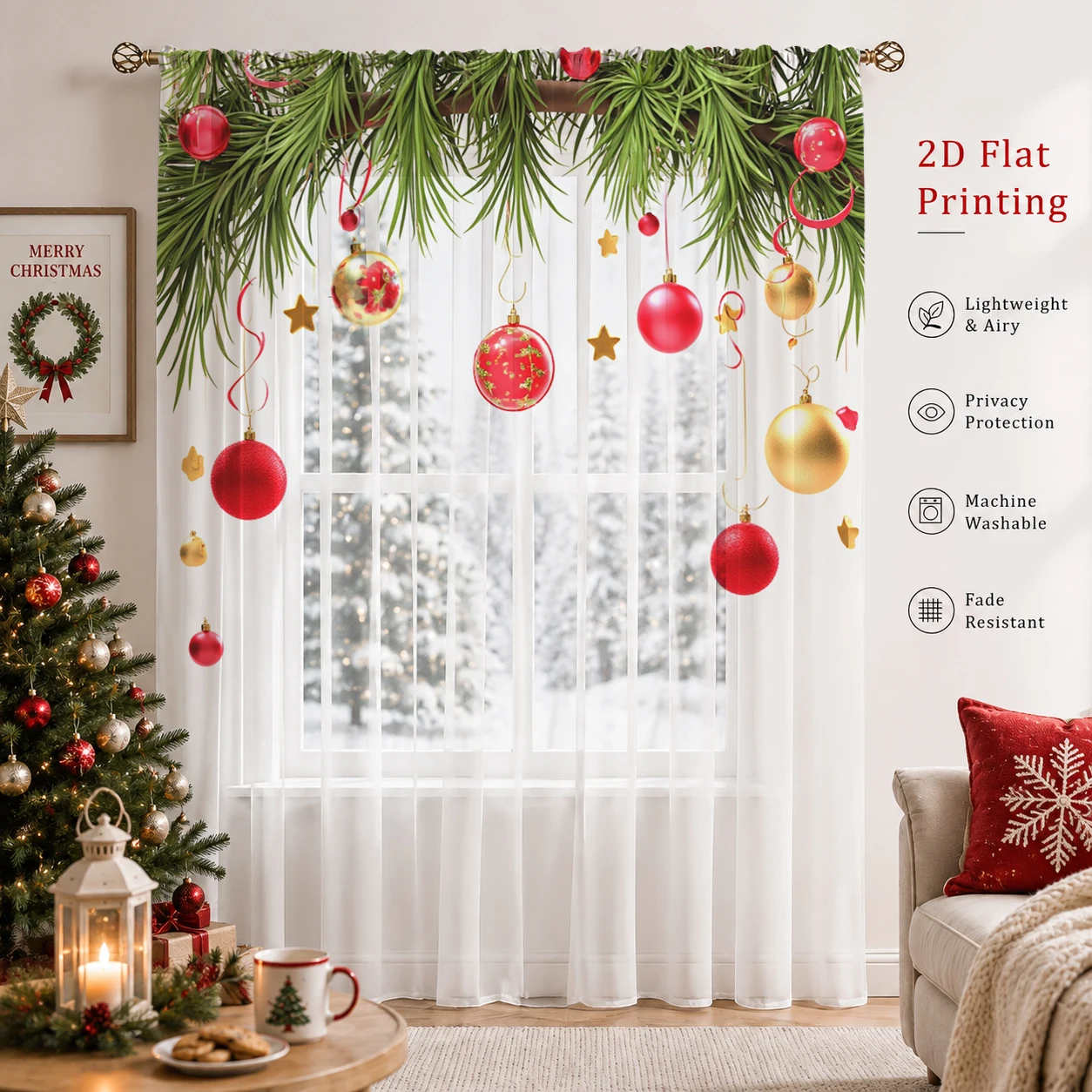 Christmas Gradient Sheer Curta – Home Office Rate recenzja i cena