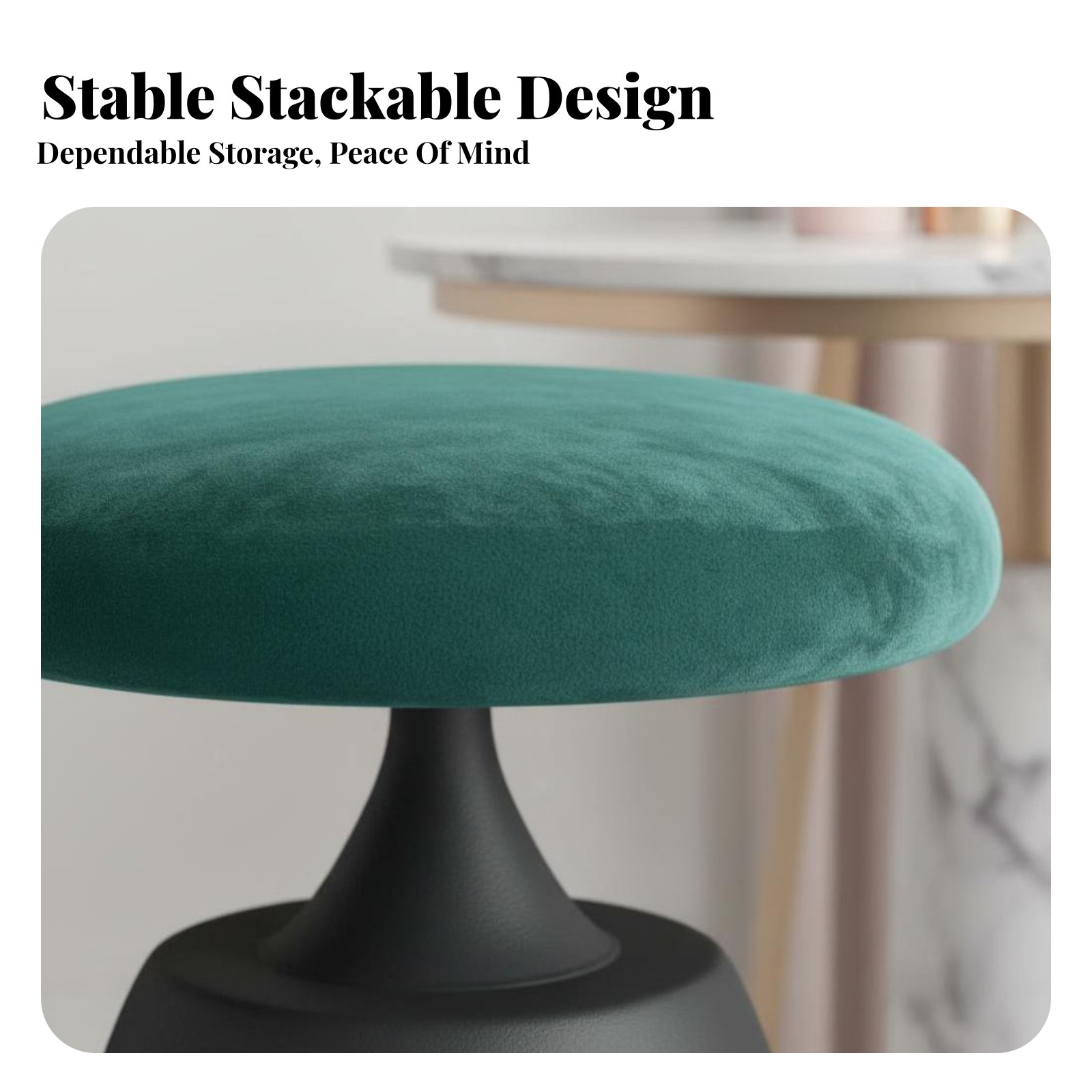 Round Upholstered Pouf Light L – Home Office Furniture recenzja i cena