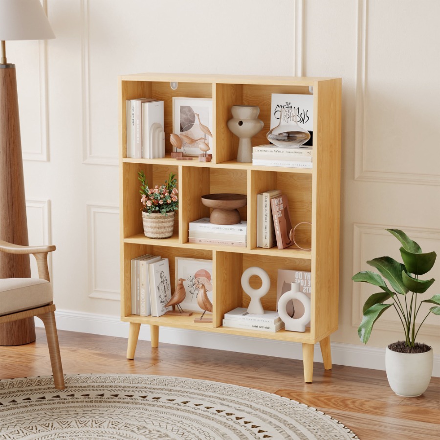 Wooden Cube Bookshelf Open 3-T – Bookcase Wood Shelf recenzja i cena