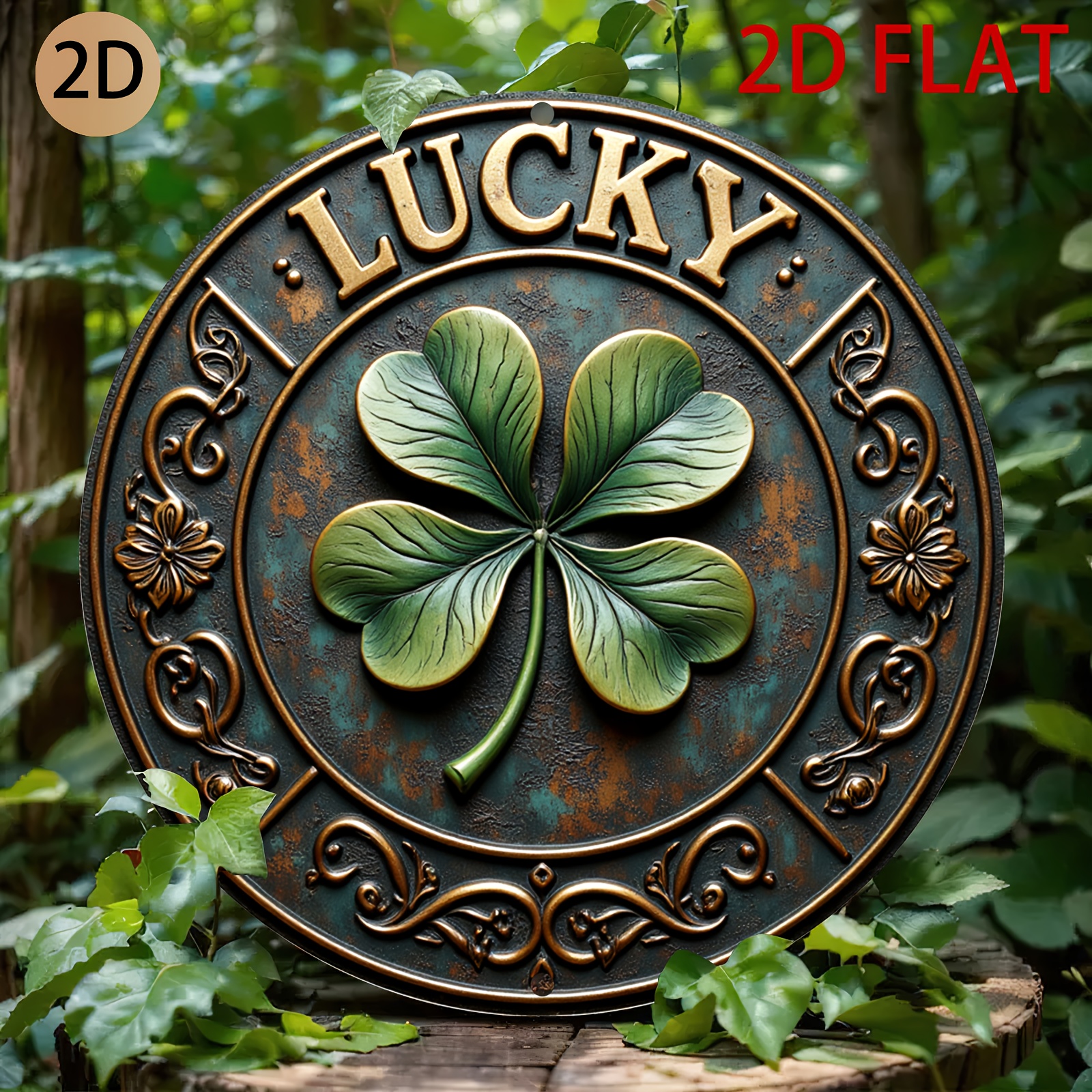 Vintage Rustic Metal Lucky Clo – Home Office Ideas recenzja i cena