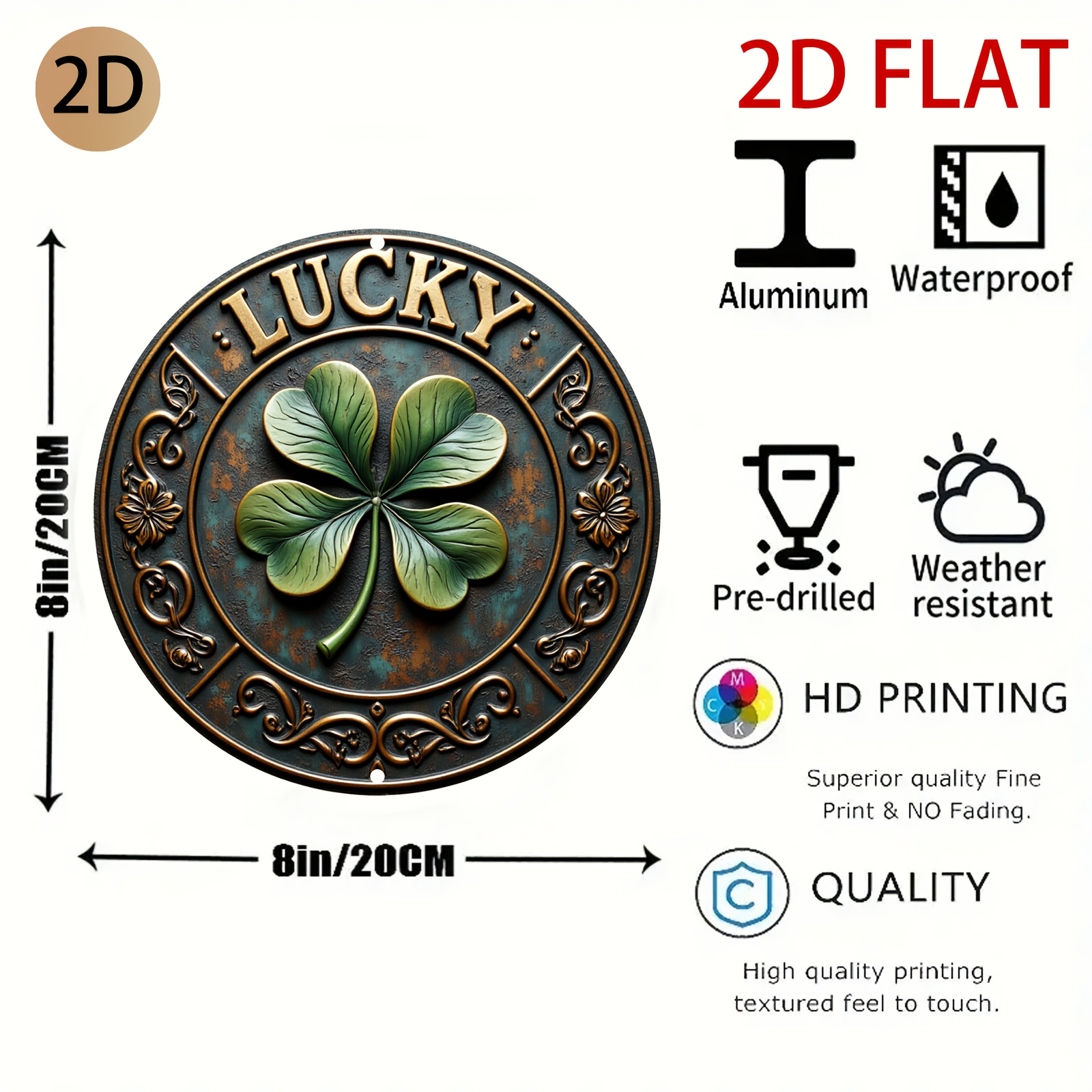 Vintage Rustic Metal Lucky Clo – Home Office Ideas recenzja i cena