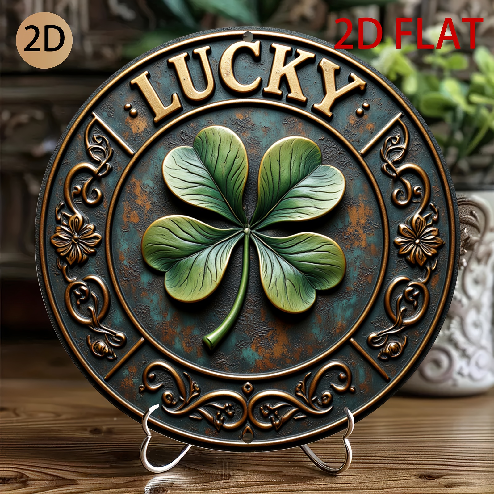 Vintage Rustic Metal Lucky Clo – Home Office Ideas recenzja i cena