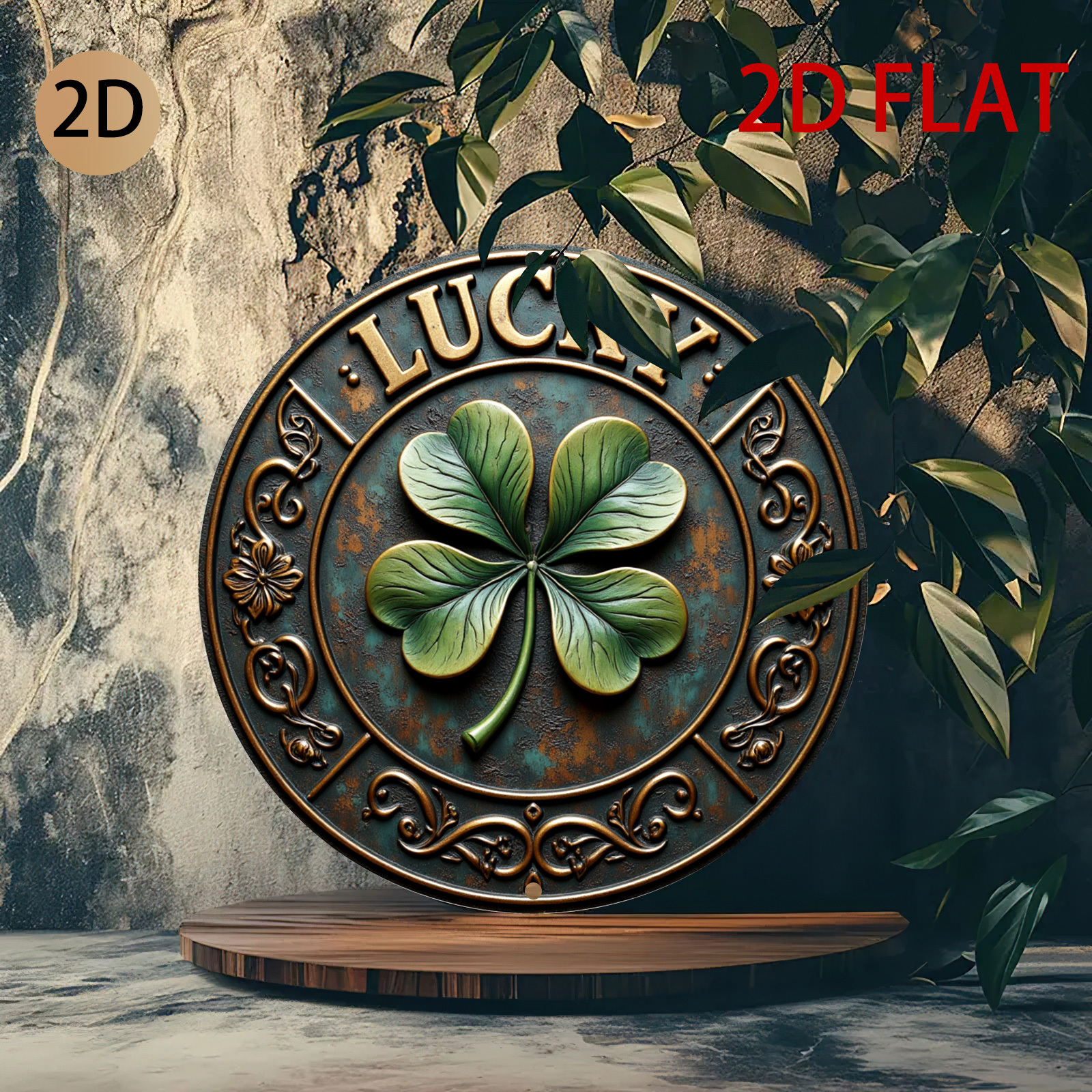 Vintage Rustic Metal Lucky Clo – Home Office Ideas recenzja i cena