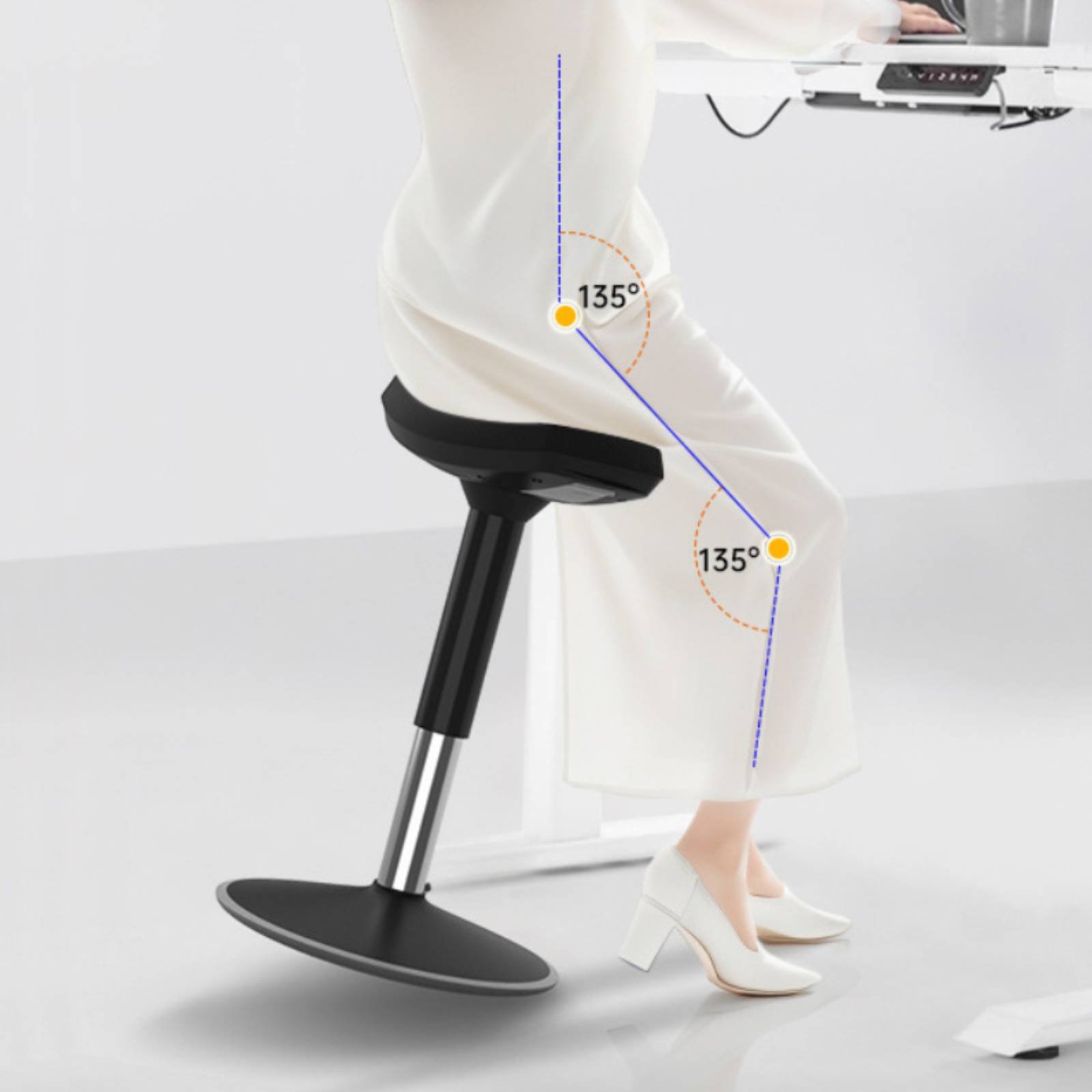 Saddle Stool Comfortable Long  – Home Office Furniture recenzja i cena