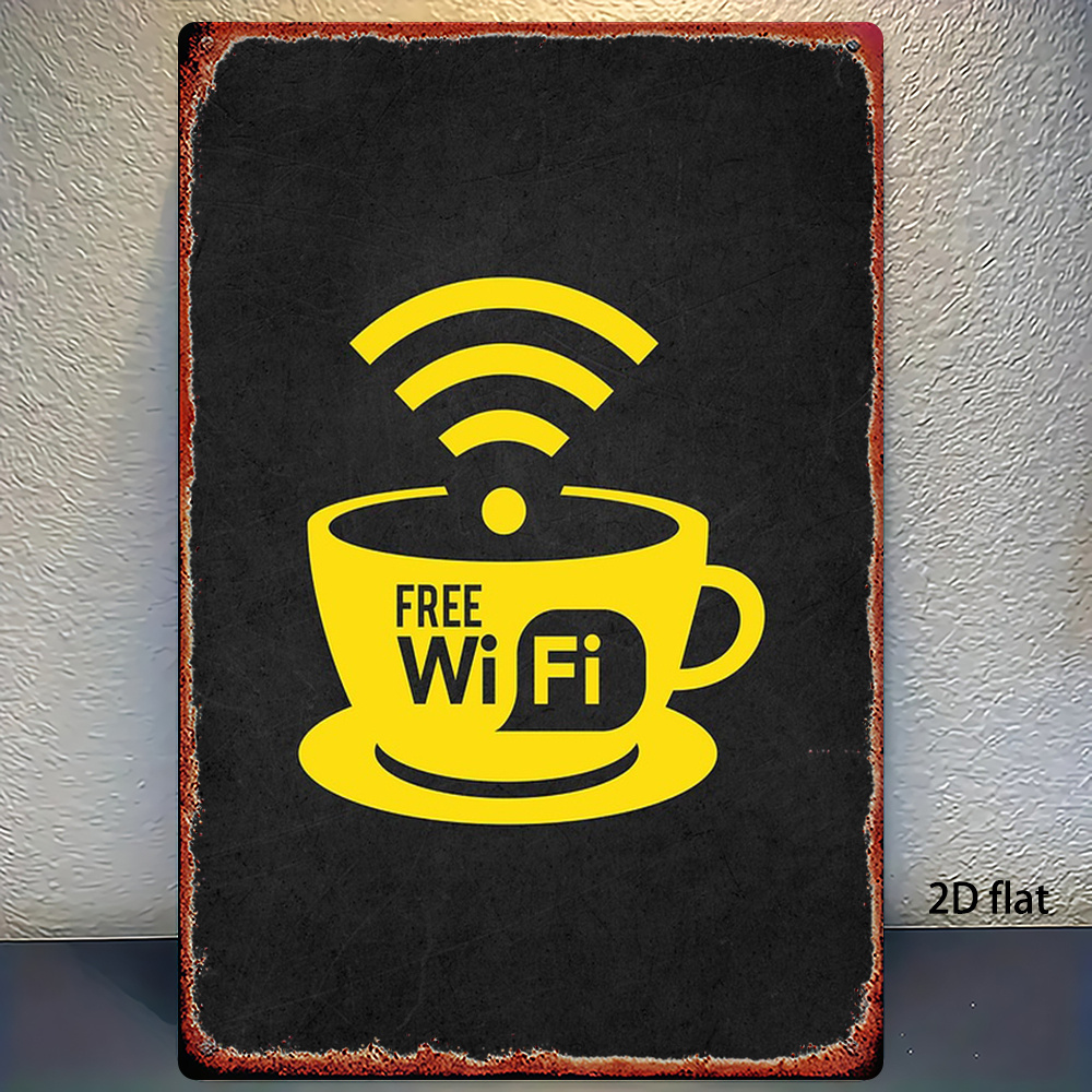 2D Vintage Metal Sign, WiFi Zo – Home Office Ideas recenzja i cena